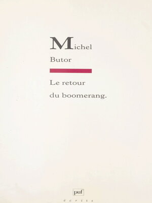 cover image of Le retour du boomerang